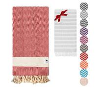 The Lion Textile Beach towel, Bath Towel - Soft, Lightweight, and Quick-Drying Turkish Towels Hand Set. Perfect for Adults Bathroom, Beach, Pool, SPA, Gym, Yoga 94x180cm+40x100cm., Red