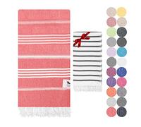 The Lion Textile Turkish Cotton Bath Towel Set 90x180 cm - Lightweight, Quick Dry, Soft Peshtemal Hammam Towel for Beach, Spa, Gym & Travel (Coral)