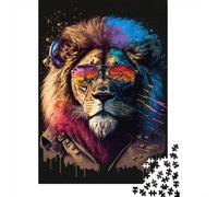 The Lion with The Crown Puzzle Difficult Hard 100 Percent Recycled Cardboard Jigsaw Puzzle for Women Men 1000pcs (38x26cm)