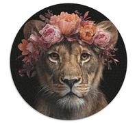 The Lioness Wears A Large Flower Crown,Rätsel Für Erwachsene 1000pcs (67.5x67.5cm),Herausforderungsspiele