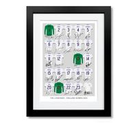 The Lionesses England Women's Team Squad Euro 2025 Signed Poster Photo Print Autograph Framed Memorabilia Gift (A4 Black Framed & Mounted)