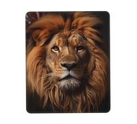 The Lion's Gaze Anti-wear Stitching, Textured Waterproof Computer Mouse pad with Anti-Slip Rubber Base, Suitable for laptops, Office and Home Gaming Mouse Pads. 7 x 8.6 in