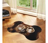 The Lion's Gaze Bone Shaped Absorbent Dog Feeding Mat