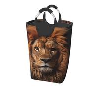 The Lion's Gaze Dirty clothes pack.Printed Laundry Basket, 50L Foldable Clothes Storage Hamper