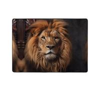 The Lion's Gaze Flannel Floor mat (80x58 inches), Bedroom Carpet, Living Room and Study Decoration mat