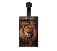 The Lion's Gaze Golf Bag Privacy Label, Detachable Briefcase (3.3 * 2.1 inches), Children's School Bag, Sports Bag Label, Travel Luggage Label
