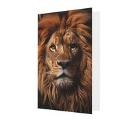 The Lion's Gaze Greeting card, blank inner page, includes envelope, 10cm x 15cm.