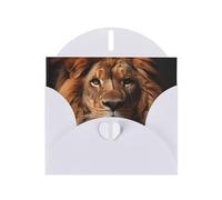The Lion's Gaze Greeting card, blank interior, suitable for occasions such as Valentine's Day and wedding anniversaries.