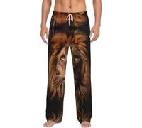 The Lion's Gaze Men's Pajama Pants - Lightweight Comfy Lounge Pant With PocketsBlack Sleepwear Pants(S-3XL), White, 3X-Large