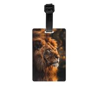 The Lion's Gaze Print Luggage Tags for Suitcases, Personalized Travel Accessories with PVC Tags for Luggage