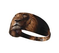The Lion's Gaze Printed Elastic Sports Headband â€“ Ideal for running, tennis, yoga and indoor fitness