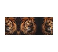 The Lion's Gaze Printed Gaming Keyboard pad Rubber Desktop Mouse pad Suitable for Office use 12 x 31.5 inches