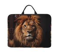 The Lion's Gaze Printed Laptop Sleeve - (16.5 x 12.2 inches) Shockproof Portable Laptop Sleeve