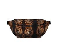 The Lion's Gaze Prints Adjustable running waist bag crossbody bag lightweight and comfortable suitable for fitness jogging travel
