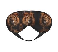 The Lion's Gaze Prints Double-Sided Eye Mask Adjustable Design Light-Blocking and Breathable Suitable for Rest and Travel.