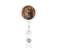 The Lion's Gaze Retractable Badge Holder Light and Durable Wear-Resistant for Daily Work Use