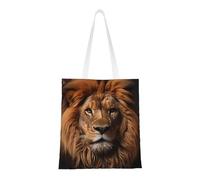 The Lion'S Gaze Totes. Lightweightcanvas, Double Handles, Stylish Women'S Tote Bag, Perfect For Shopping, Work And Everyday Carry.