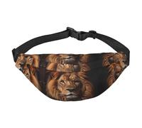 The Lion's Gaze Travel Fashion Waist Bag, Suitable for Sports, Running, Cycling, Traveling, Fishing Boys Large Crossbody Waist Bag,