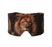 The Lion's Gaze Unisex Side Sleeping Headband, Sleeping Eye Mask and Ear Muffs, (26.8 * 4.3 inches), Indoor and Outdoor Travel Yoga Adjustable Comfort Eye and Ear Muffs,