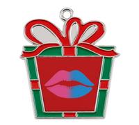 The Lip Print Christmas Tree Ornaments Decor Trapezoid