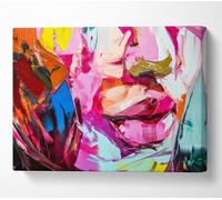 The Lips Of Colour Canvas Print Wall Art - Medium 20 X 32 Inches