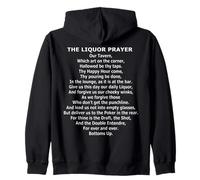 The Liquor Prayer - Funny Poker In The Rear Parody Zip Hoodie
