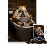 The Literary Bulldog Teenagers 1000 Piece Jigsaw Puzzle Memory Gain Light Relax Design Assembly Wall Art Decor (38x52cm)