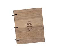 'The Little Book of Us' Memory Journal | Valentines Day Scrapbook | Gift for Girlfriend Wife | Couples Photo Book for Wooden Anniversary | Photo Album for Boyfriend (Walnut, 25 pages)