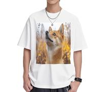 The Little Dog Gazing at The Sky Mens T-Shirts & Womens T-Shirts, White and Black Graphic Tees for Men and Women, Soft and Breathable