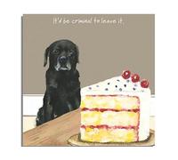 The Little Dog Laughed Artistic Open Blank Greeting Card - Arthur The Black Labrador - Criminal - From The Digs & Manor Collection - Suitable For Birthdays, Anniversaries, & Other Occasions