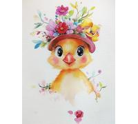 The Little Duck with A Flower Hat Puzzle for Adults Educational Intellectual Jigsaw Puzzle,Animal Fantasy Puzzles for Adults Fun Game_300pcs