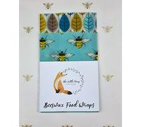 The Little Foxy Workshop Natural Reusable Beeswax Food Wraps - Size Large (30x30, 30x30 cm) -Set of 2 sheets beeswax wraps