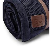 Little Green Sheep Organic Knitted Fleece Baby Blanket - Midnight Midnight