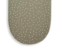 The Little Green Sheep - Moses Basket Baby Crib Fitted Sheets for the Nursery, Organic Cotton, Breathable, Super Soft and Luxurious, Neutral for Boys and Girls (35cm x 75cm) (Juniper Rice)
