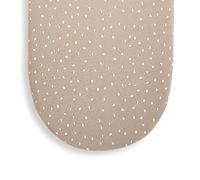 The Little Green Sheep - Moses Basket Baby Crib Fitted Sheets for the Nursery, Organic Cotton, Breathable, Super Soft and Luxurious, Neutral for Boys and Girls (35cm x 75cm) (Truffle Rice)