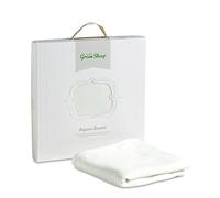 The Little Green Sheep Organic Jersey Blanket White (Small)