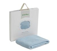 The Little Green Sheep Organic Knitted Baby Blanket (Blue)