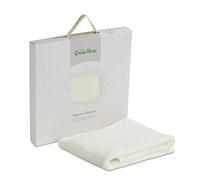 The Little Green Sheep Organic Knitted Baby Blanket (White)