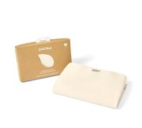 The Little Green Sheep SnuzPod3 Waterproof Organic Mattress Protector, 100% Cotton Flat Bed Sheet Topper, Non Crinkly Super Soft for Babies & Children - 44 x 80 cm Natural White