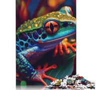 The Little Jumping Frog 2 Jigsaw Puzzles Puzzle for Adults Kids. 1000 Piece Whimsical Challenge Toy Educational Games Home Decoration for Educational Games Gifts 1000pcs (40x28cm)
