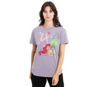 The Little Mermaid Ariel 4th Birthday Shirt Ladies T Shirt, Lavendar, Medium