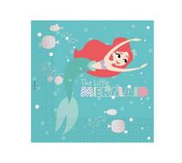 The Little Mermaid Ariel Napkins (Pack Of 20) Multicoloured (One Size)