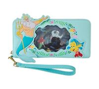 The Little Mermaid Ariel Princess Lenticular Zip Around Wallet, Teal, One Size