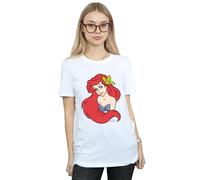 The Little Mermaid Close Up Cotton Boyfriend T-Shirt Disney White XXL