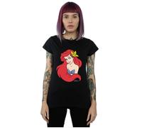 The Little Mermaid Close Up Cotton T-Shirt Disney Black XXL