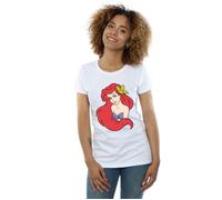 The Little Mermaid Close Up Cotton T-Shirt Disney White XXL