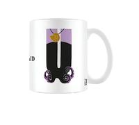 The Little Mermaid Disney Alphabet Personalised Mug (U for Ursula Design) 11oz Ceramic Coffee Mug in Presentation Disney Gift Box - Official Merchandise, White/Purple/Black