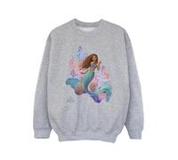 The Little Mermaid Girl's Find Your Voice Movie Sweatshirt in Grey | Size: 9 Years The Little Mermaid Grey 9 Years