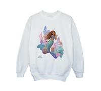 The Little Mermaid Girl's Find Your Voice Movie Sweatshirt in White | Size: 5-6 Years The Little Mermaid White 5-6 Years