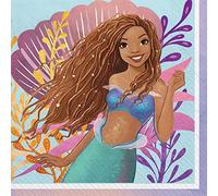 The Little Mermaid Paper Party Napkins - 6.5" x 6 .5" | Multi-color | Pack of 16